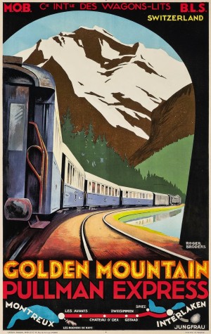 1930 Golden Mountain Pullman Express poster